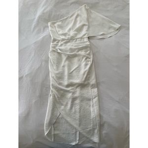 White midi dress